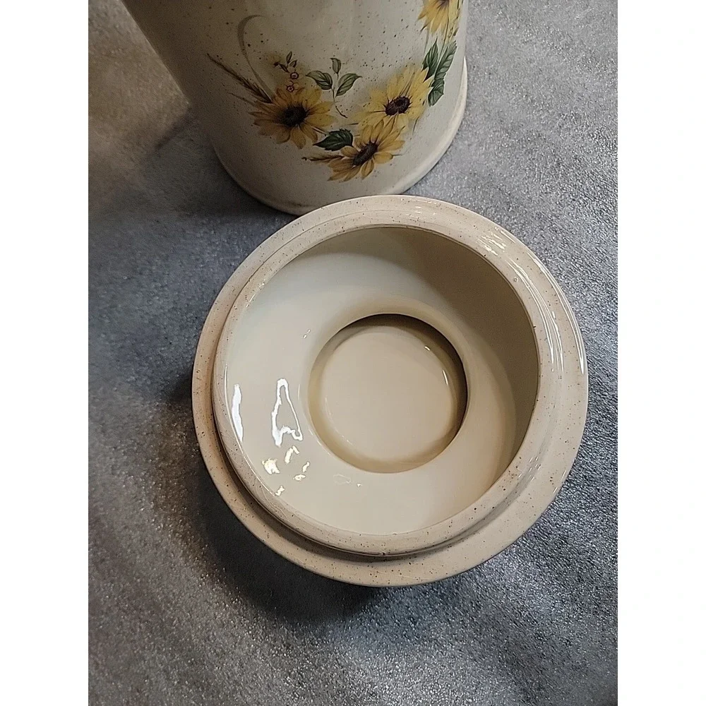 Ceramic Milk Can‎ Shape Cookie Jar With Flower Design & The Word Cookies